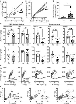 Heat Stress Causes Immune Abnormalities via Massive Damage to Effect Proliferation and Differentiation of Lymphocytes in Broiler Chickens